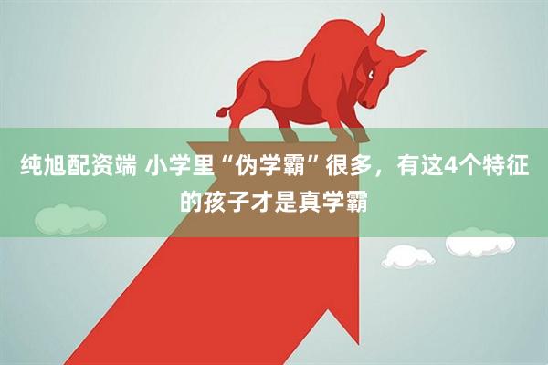 纯旭配资端 小学里“伪学霸”很多，有这4个特征的孩子才是真学霸